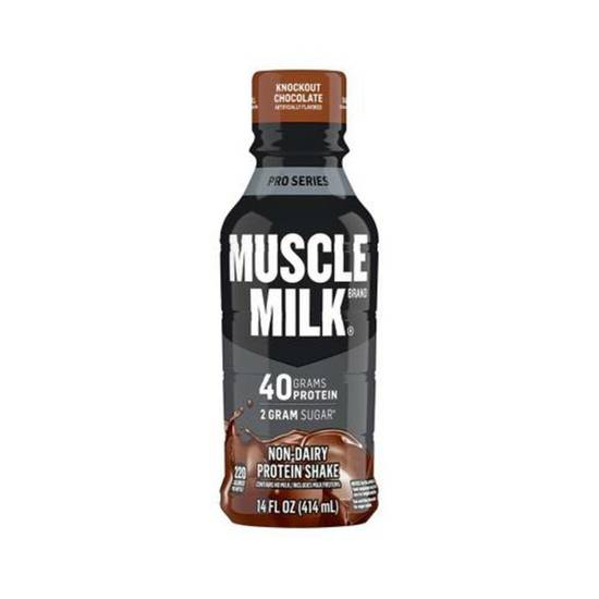 Order Muscle Milk Non Dairy Protein Shake - Knockout Chocolate food online from IV Deli Mart store, Goleta on bringmethat.com