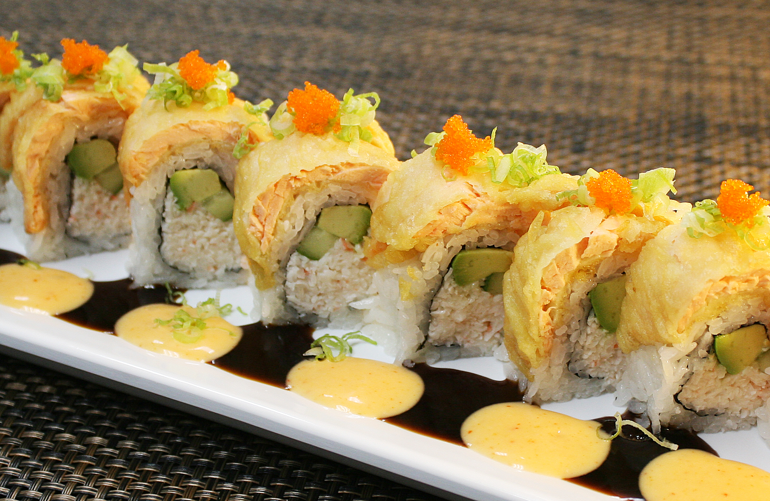 Order Salmon Tempura food online from Oki Doki Roll & Sushi store, Brea on bringmethat.com