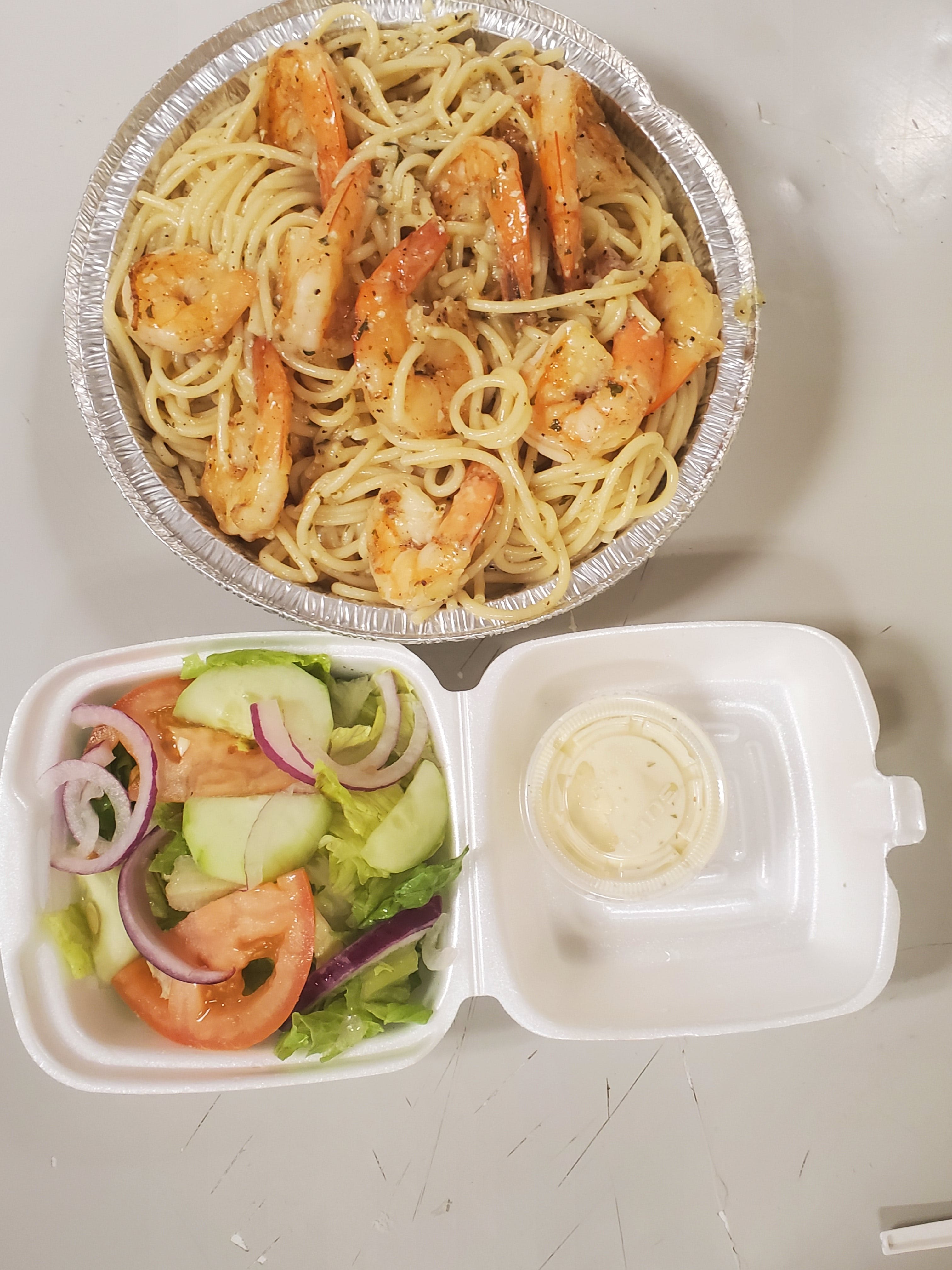 Order Shrimp Scampi with Spaghetti - Pasta food online from Philly Pizza Llc store, Newark on bringmethat.com