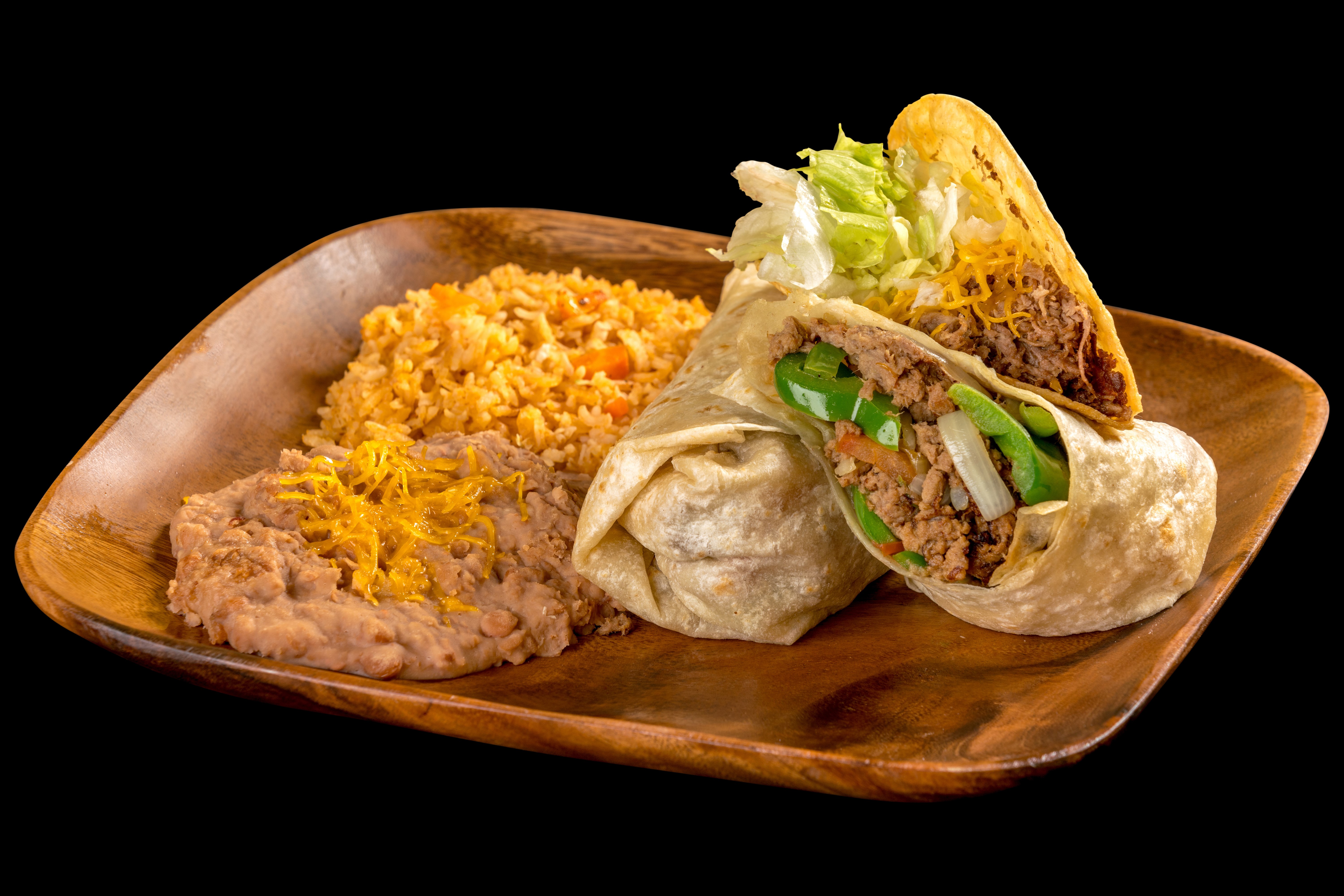 Order #2 Burrito and Taco Combo Plate food online from Filiberto Mexican Food store, Mesa on bringmethat.com