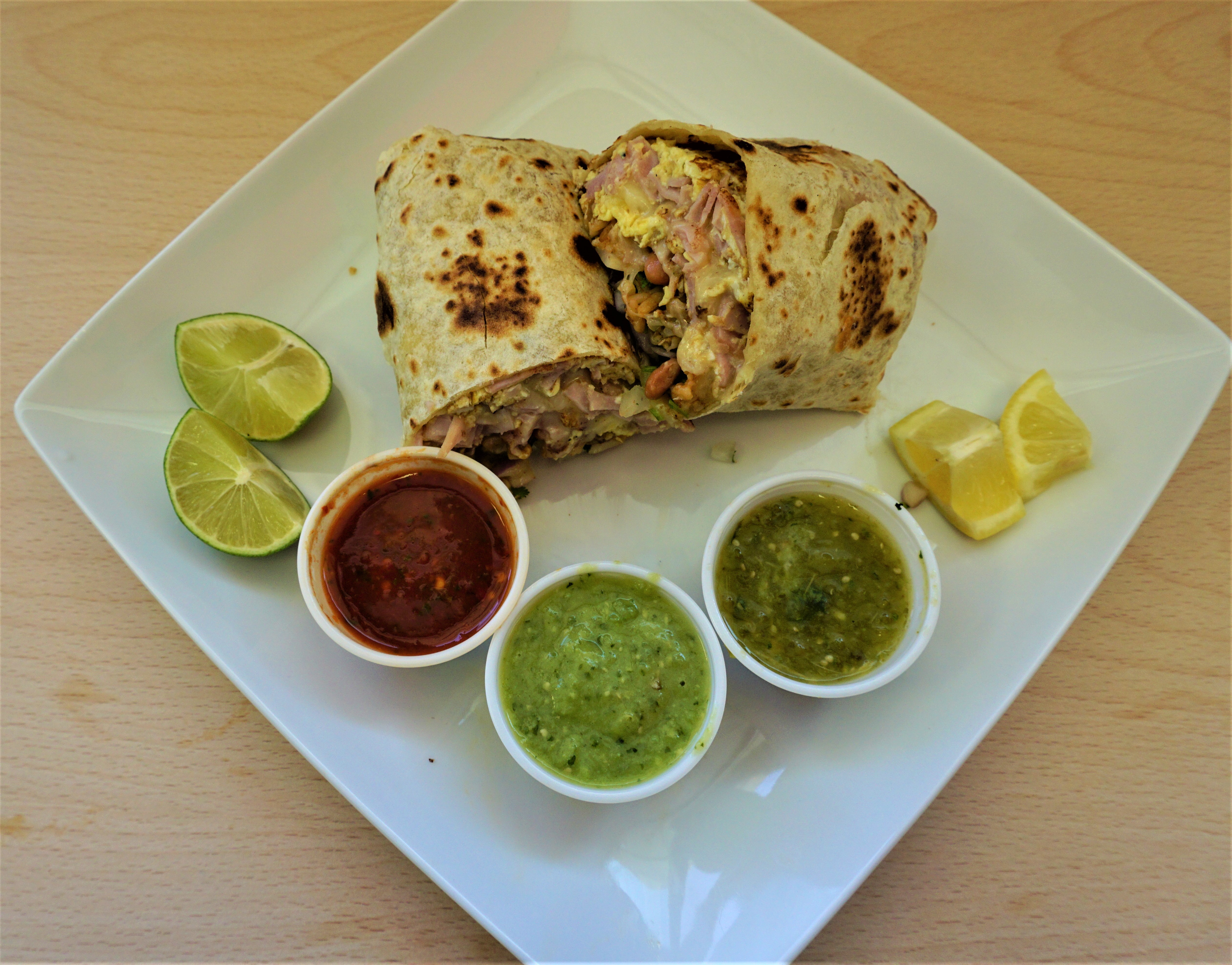 Order Ham and Egg Burrito food online from Taco Express store, Los Angeles on bringmethat.com