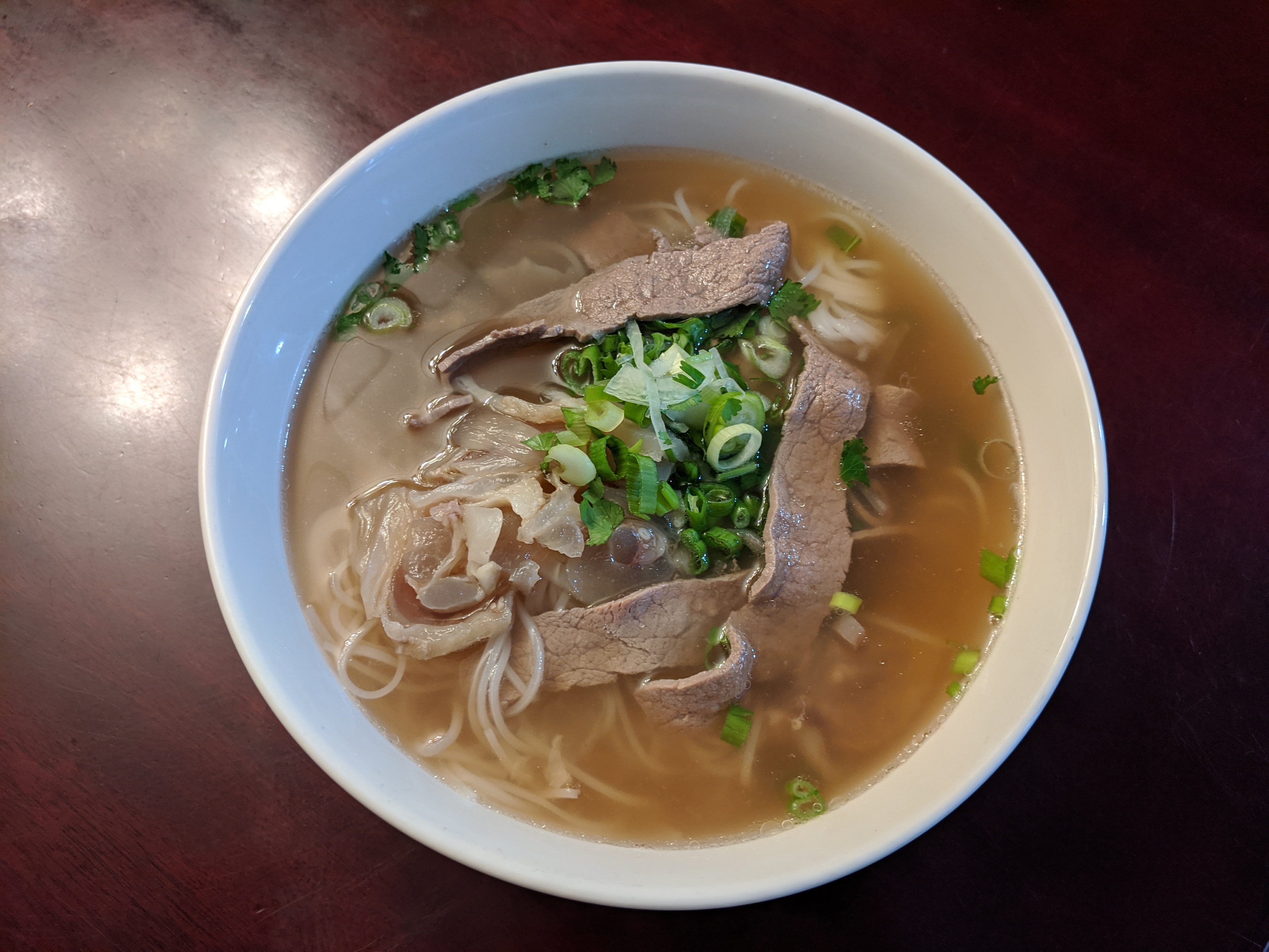 Order P5. Pho with Rare Beef and Tendon food online from Bac Lieu Restaurant store, San Francisco on bringmethat.com