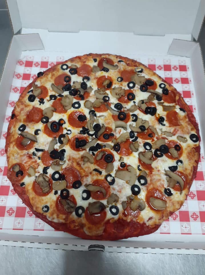Order Three Toppings Pizza - 12'' food online from Starlite Pizza and Restaurant store, South Bend on bringmethat.com