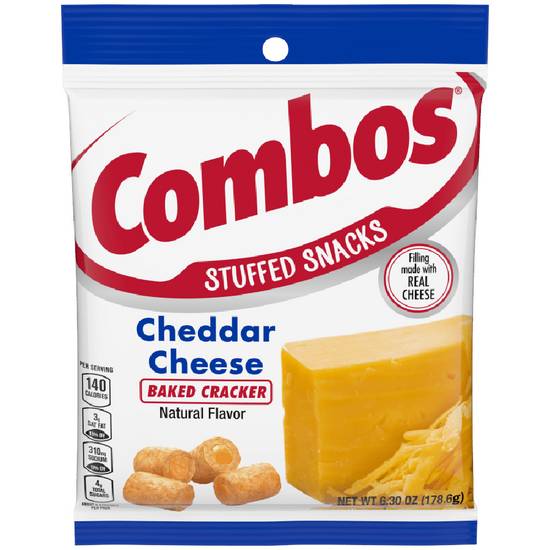 Order COMBOS Cheddar Cheese Cracker Baked Snacks Bag food online from Route 7 Food Mart store, Norwalk on bringmethat.com
