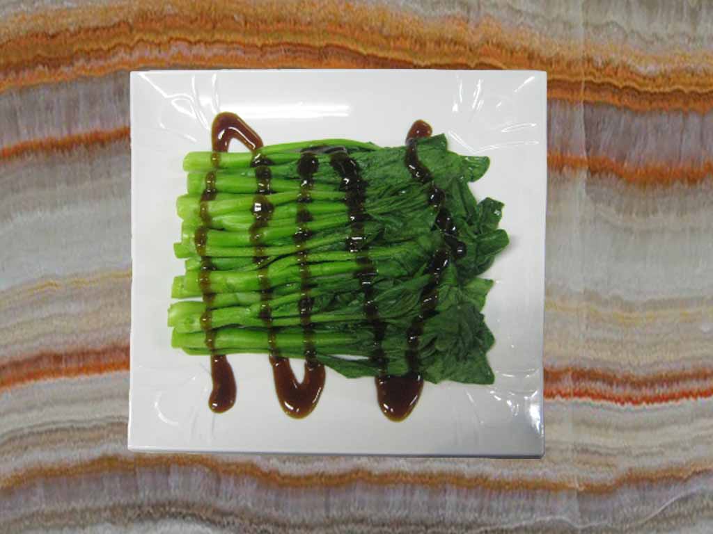 Order 704. Steamed Yu Choy with Oyster Sauce food online from San Sun store, San Francisco on bringmethat.com