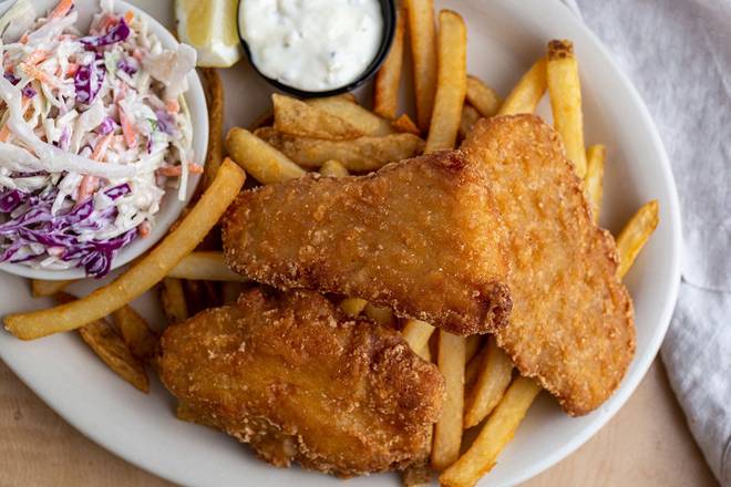 Order Beer-Battered Fish N' Chips food online from Cocos Bakery Restaurant store, Sun City on bringmethat.com