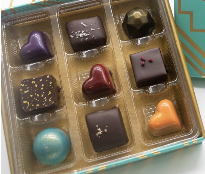 Order Mayana 9 pc. Box of Chocolates food online from The Sweet Shop Nyc store, New York on bringmethat.com