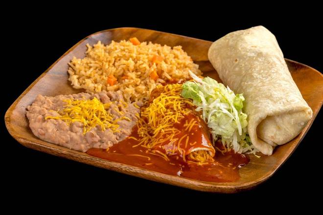 Order Burrito and Enchilada Combination Platter food online from Filiberto Mexican Food store, Phoenix on bringmethat.com