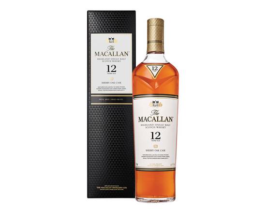 Order 弄 The Macallan Highland Single Malt Scotch Whisky - 12 Year | 750mL 弄 food online from Lakeside Spirits store, Westlake Village on bringmethat.com