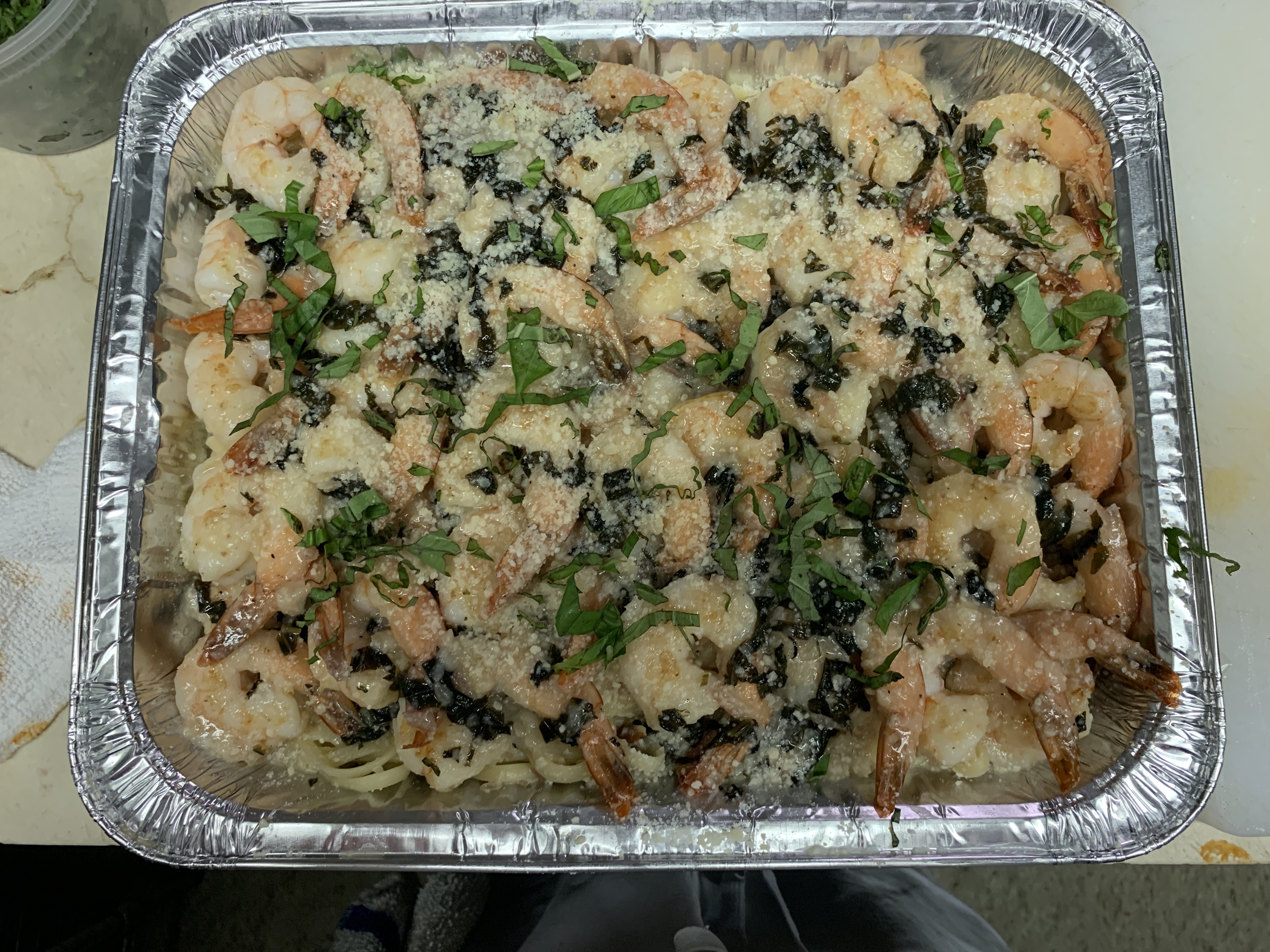 Order Shrimp Scampi Tray food online from Nino's Pizzarama store, Royersford on bringmethat.com