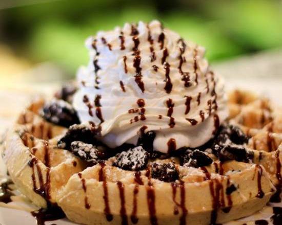 Order Oreo Waffle food online from Crazy Bowls store, Selden on bringmethat.com