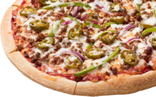 Order Chicken Enchilada Pizza - Large (14') food online from Pizza Patron store, Fort Worth on bringmethat.com