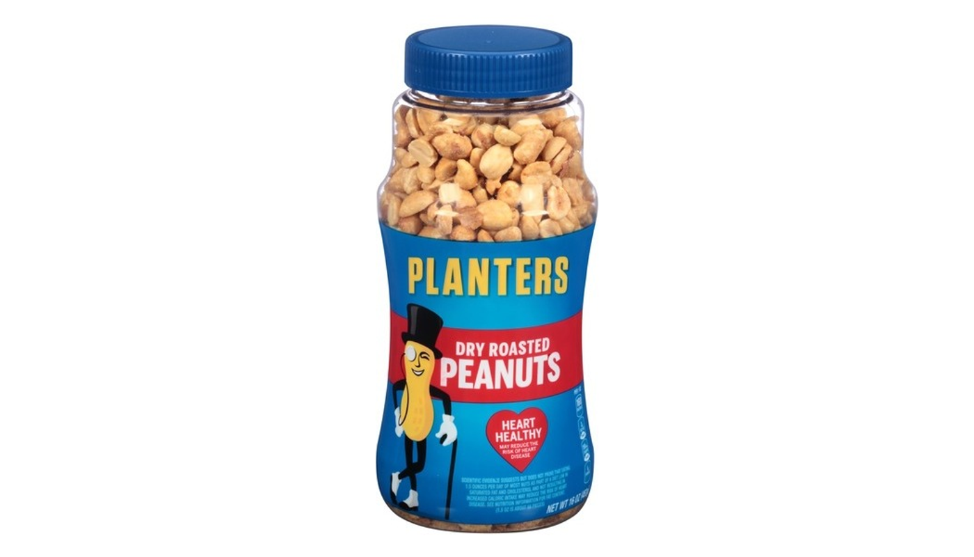 Order Planters Dry Roasted Peanuts 2oz Container food online from JR Food Mart store, Camarillo on bringmethat.com
