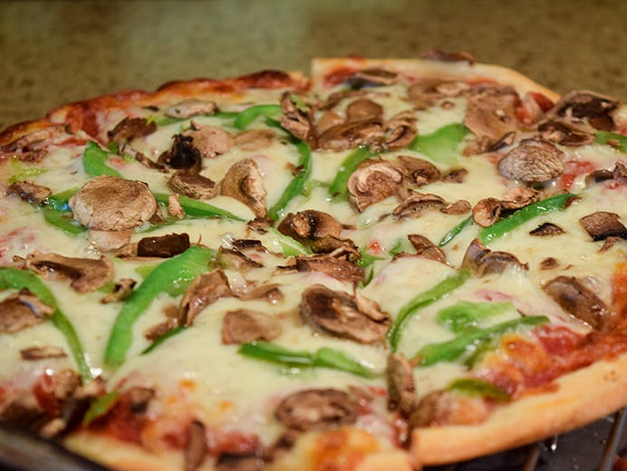 Order Garden Delight Pizza - Individual 7'' food online from Chicago Dough Company store, Richton Park on bringmethat.com