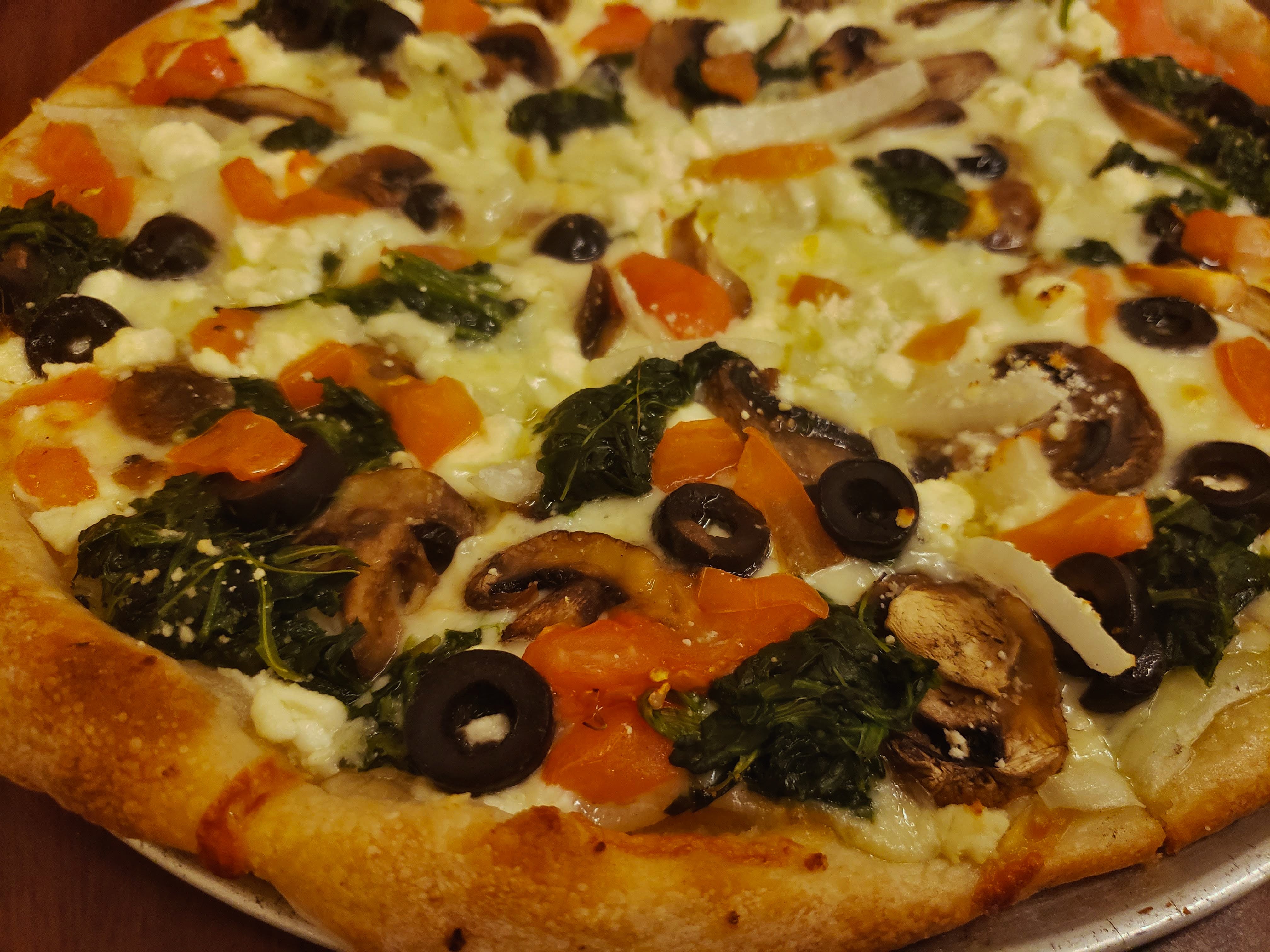 Order Spinach & Feta Pizza - Personal 8" food online from La Vostra Pizza store, Mckees Rocks on bringmethat.com