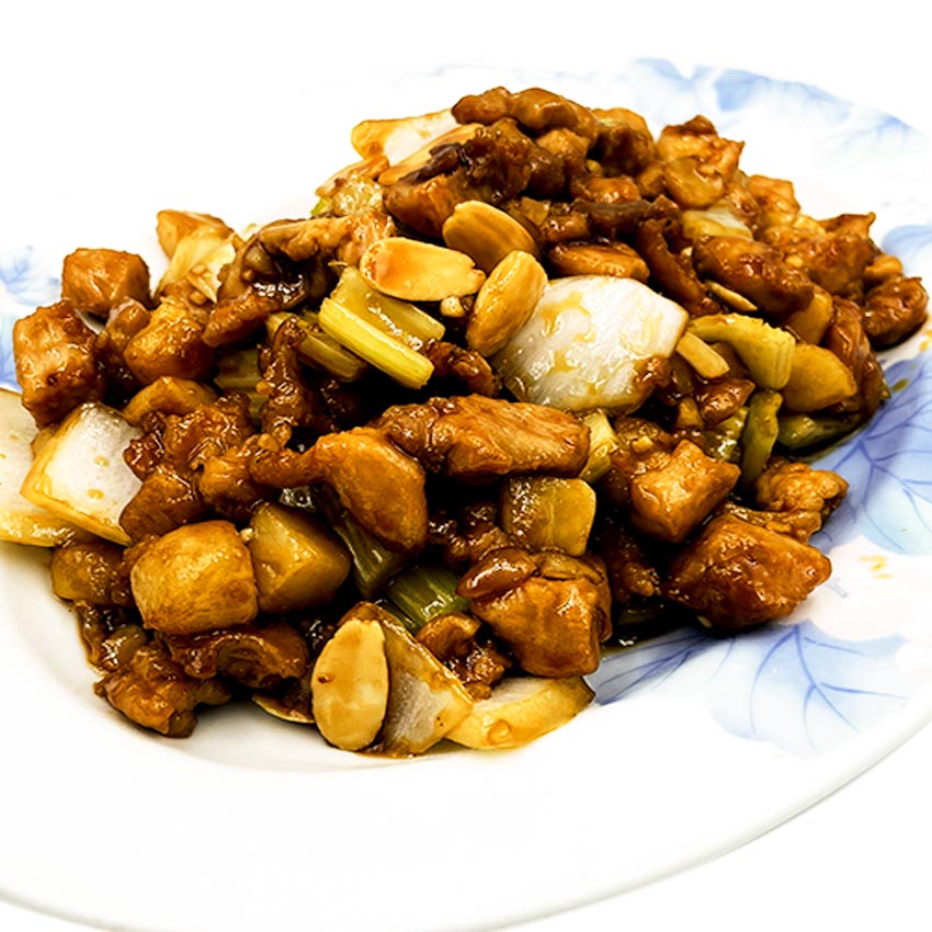 Order Almond Chicken food online from New Shanghai Restaurant store, Lake Forest on bringmethat.com