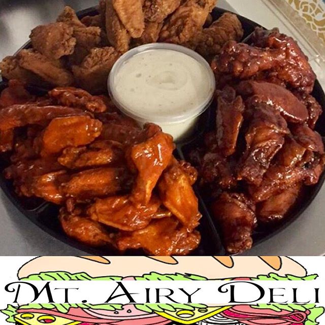 Order Party Wing Tray food online from Mt. Airy Deli store, Philadelphia on bringmethat.com