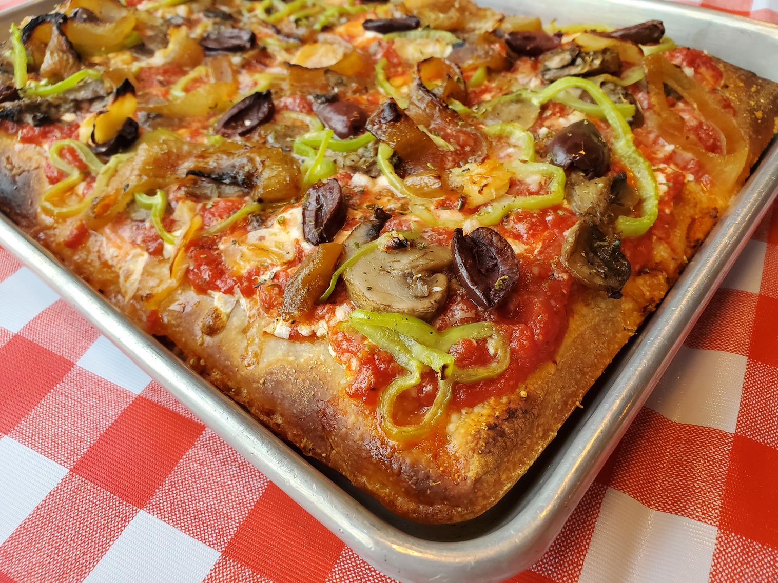 Order Veggie Heaven Pizza food online from Corner Slice store, New York on bringmethat.com