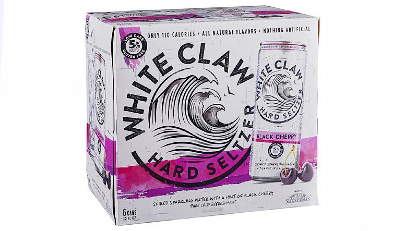 Order WHITE CLAW BLACK CHERRY 6 PACK CAN food online from K-Town Beer & Wine Food Mart store, Los Angeles on bringmethat.com