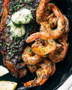 Order Steak and Shrimp Potato food online from Pakkd Potato & Seafood store, Rahway on bringmethat.com
