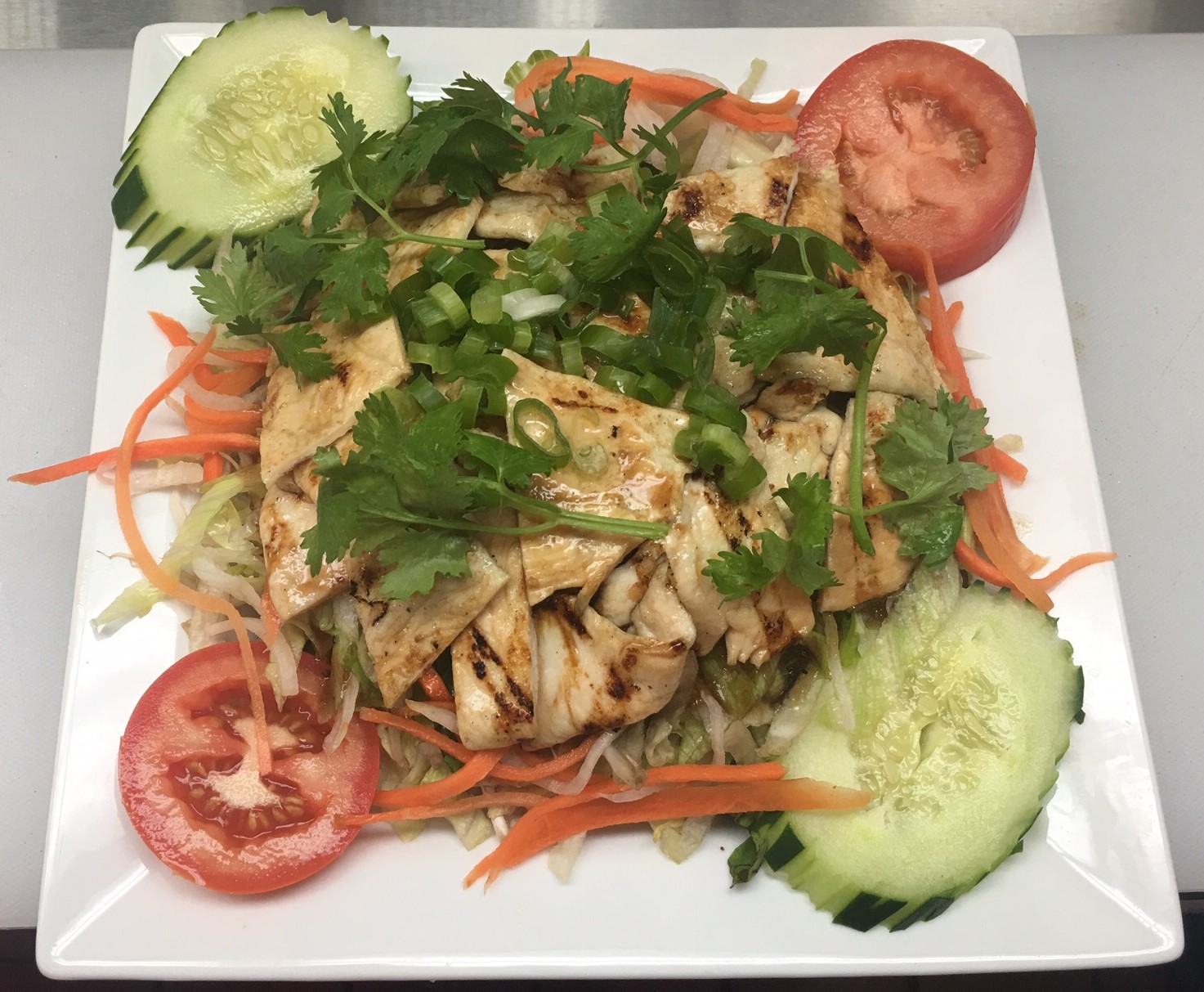 Order 601. Grilled Chicken over Shredded Salad food online from Vietnam Kitchen store, Fayetteville on bringmethat.com