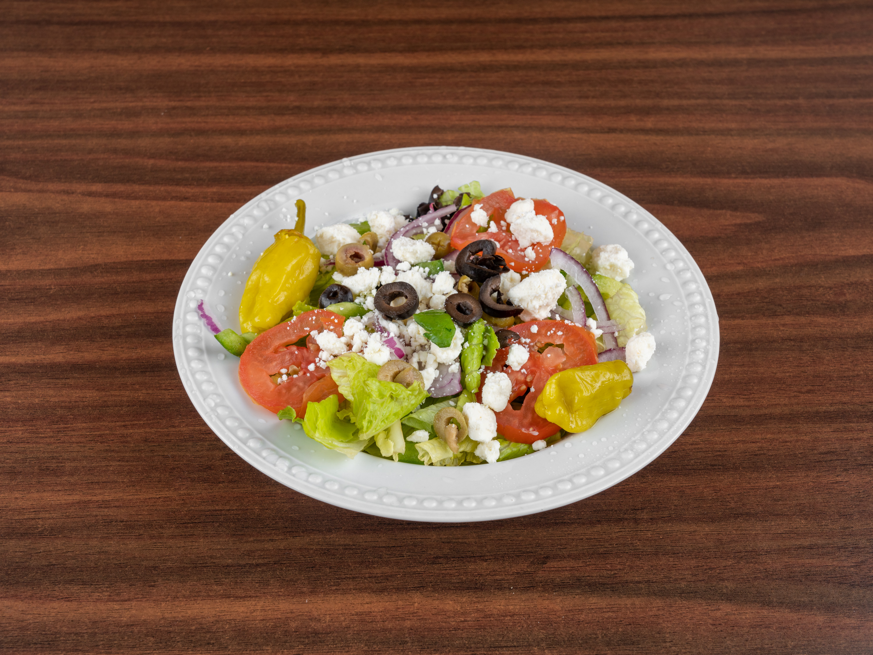 Order Greek Salad food online from Maria Pizza & Burgers store, Katy on bringmethat.com