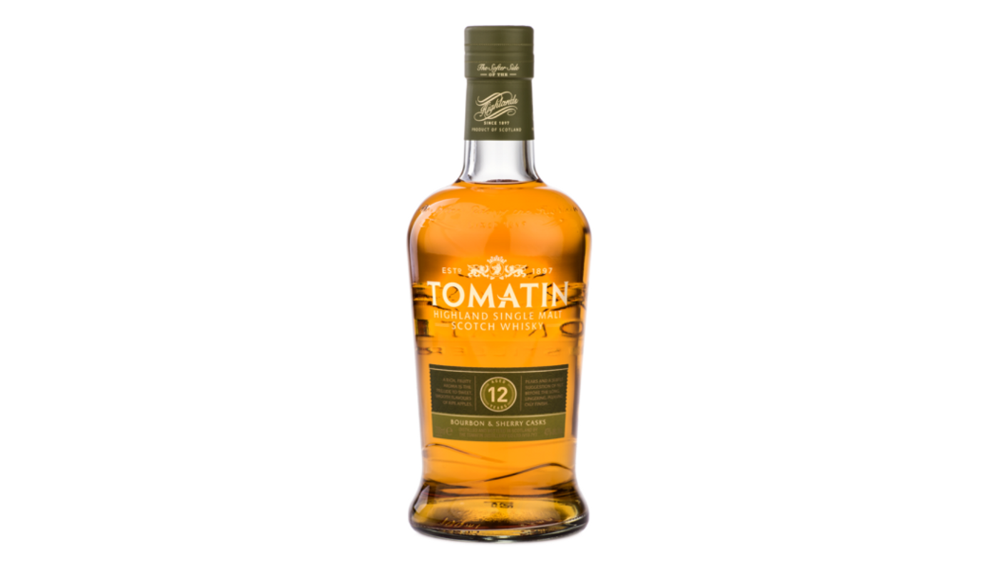Order Tomatin Single Highland Malt Scotch Whisky 12 Year 750mL food online from Liquor Palace store, Burbank on bringmethat.com