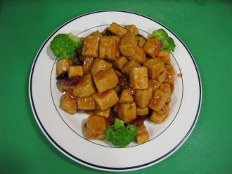 Order 83. Orange Crispy Tofu food online from Mandarin Chinese Cuisine store, Covina on bringmethat.com