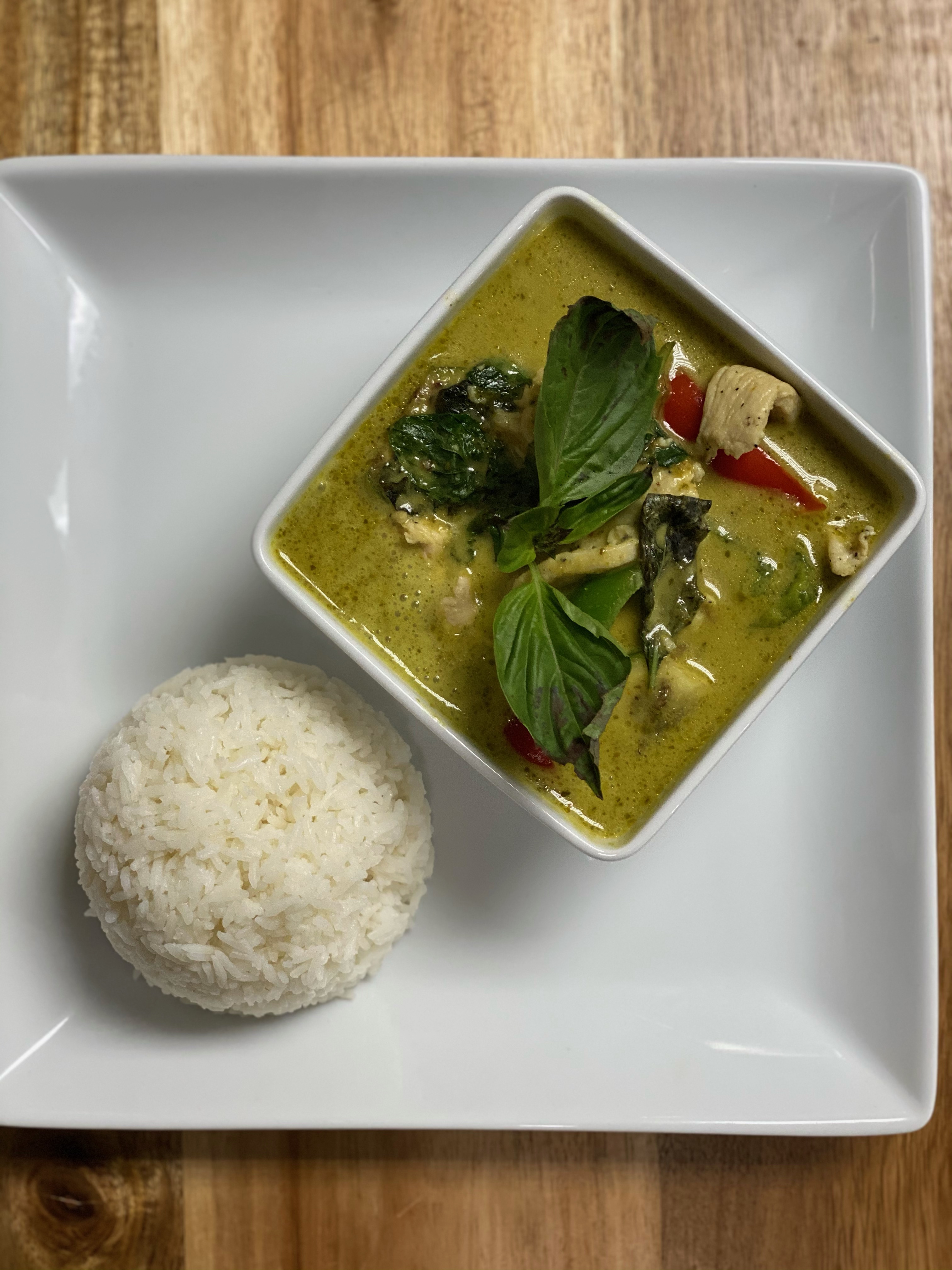 Order Green Curry food online from Rice and Spice Thai Street Food store, Charlotte on bringmethat.com
