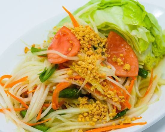 Order S5. Green Papaya Salad food online from Thai Lotus store, Reno on bringmethat.com