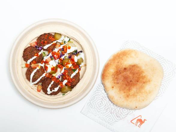 Order Falafel Baba Ghanoush Bowl food online from Naf Naf Grill store, Minneapolis on bringmethat.com