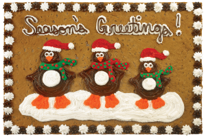 Order Penguin Family Cookie Cake food online from American Deli on Broad St. store, Athens on bringmethat.com