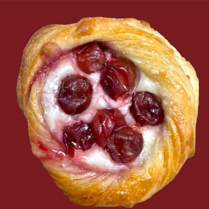Order (V) Cherry & Cheese Danish food online from Moe Coffee Northpark store, San Diego on bringmethat.com