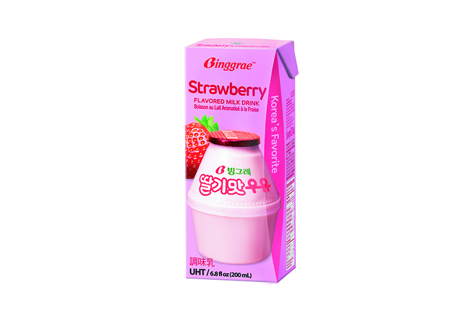 Order 빙그레 Biggrae Strawberry Flavored Milk  food online from Tous Les Jours store, Carrollton on bringmethat.com