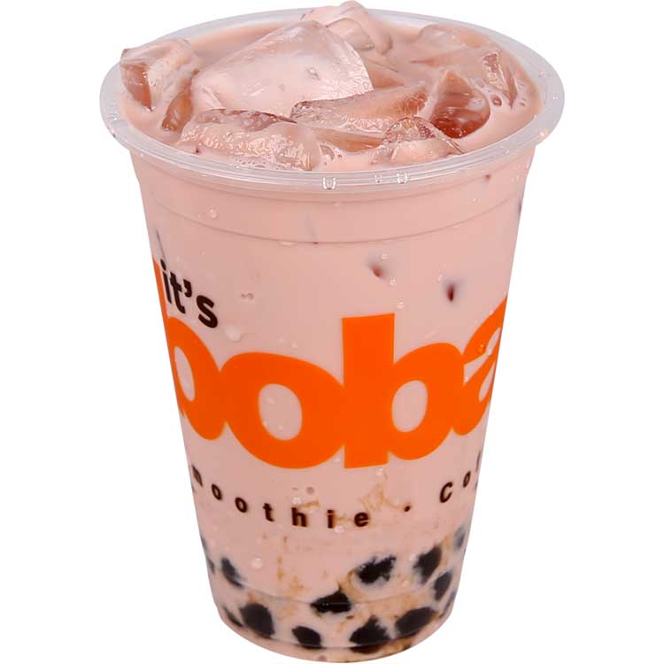 Order Strawberry Milk Tea food online from Boba Time store, Buena Park on bringmethat.com