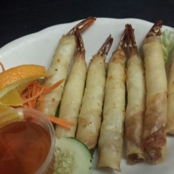 Order A11. Shrimp Wrap food online from Thai Bbq & Noodles store, Cypress on bringmethat.com