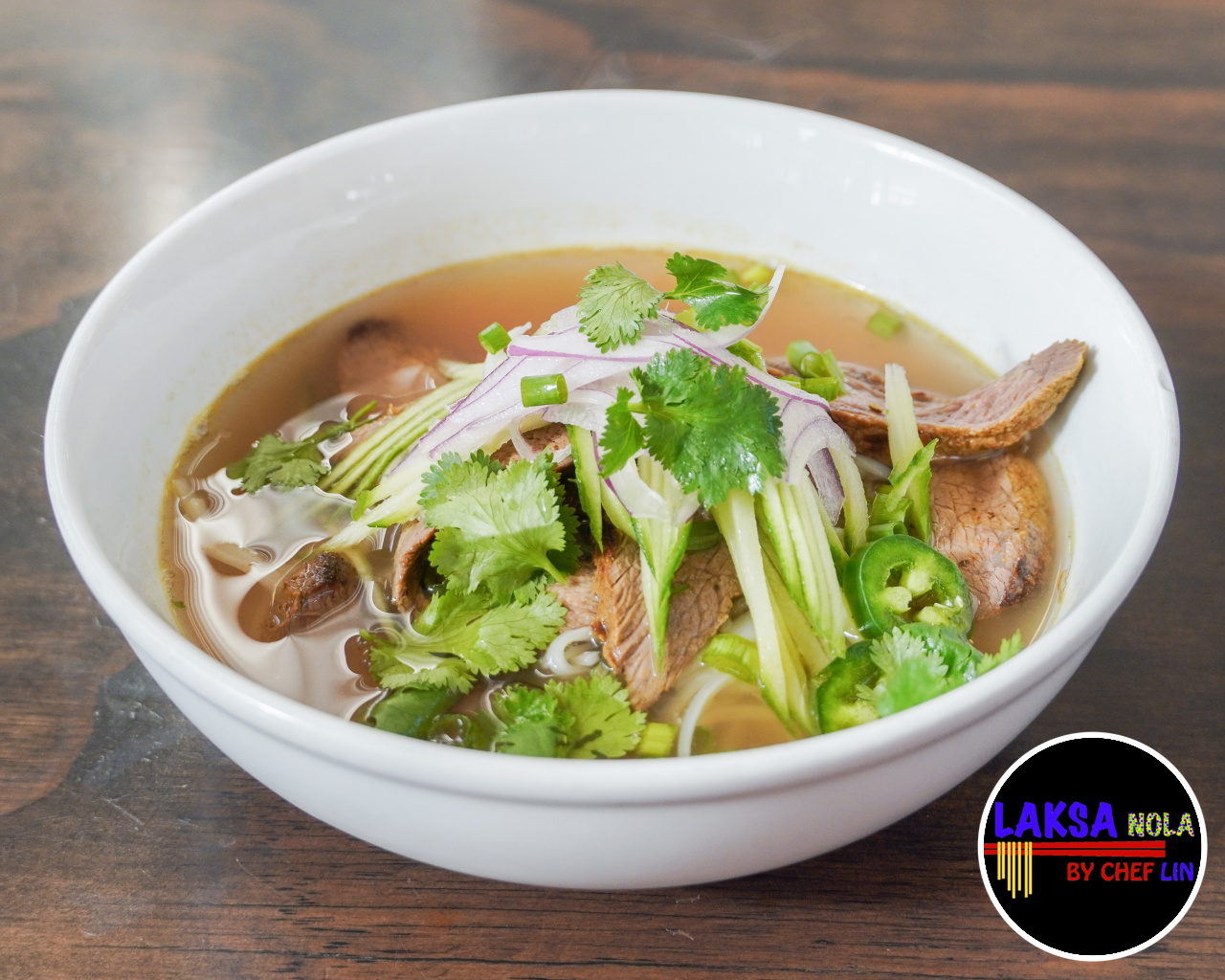 Order Rangoon Beef Noodle Soup  food online from Laksa Nola store, New Orleans on bringmethat.com