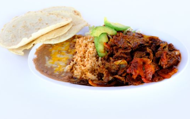 Order Steak Picado Combo Plate food online from Pico Pica Rico store, Sherman Oaks on bringmethat.com