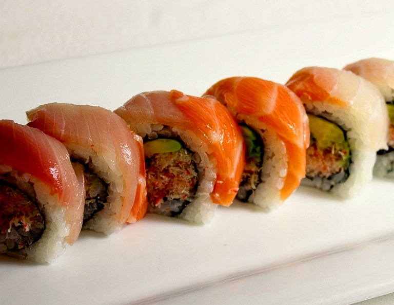 Order Rainbow Roll  food online from Lucky Street store, Minneapolis on bringmethat.com