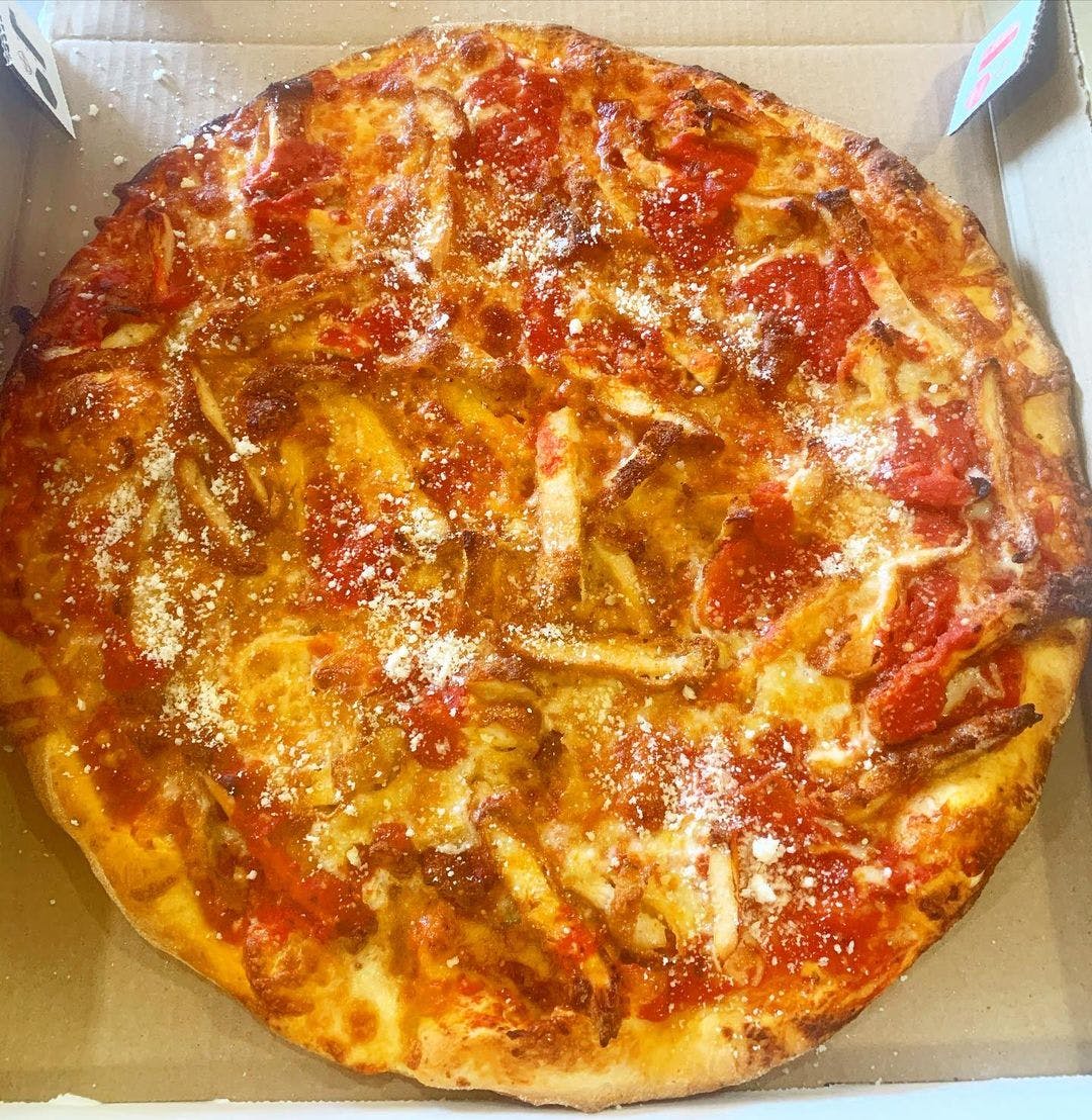 Order Chicken Parm Pizza - Personal food online from Pasquales Pizzeria store, Wall Township on bringmethat.com