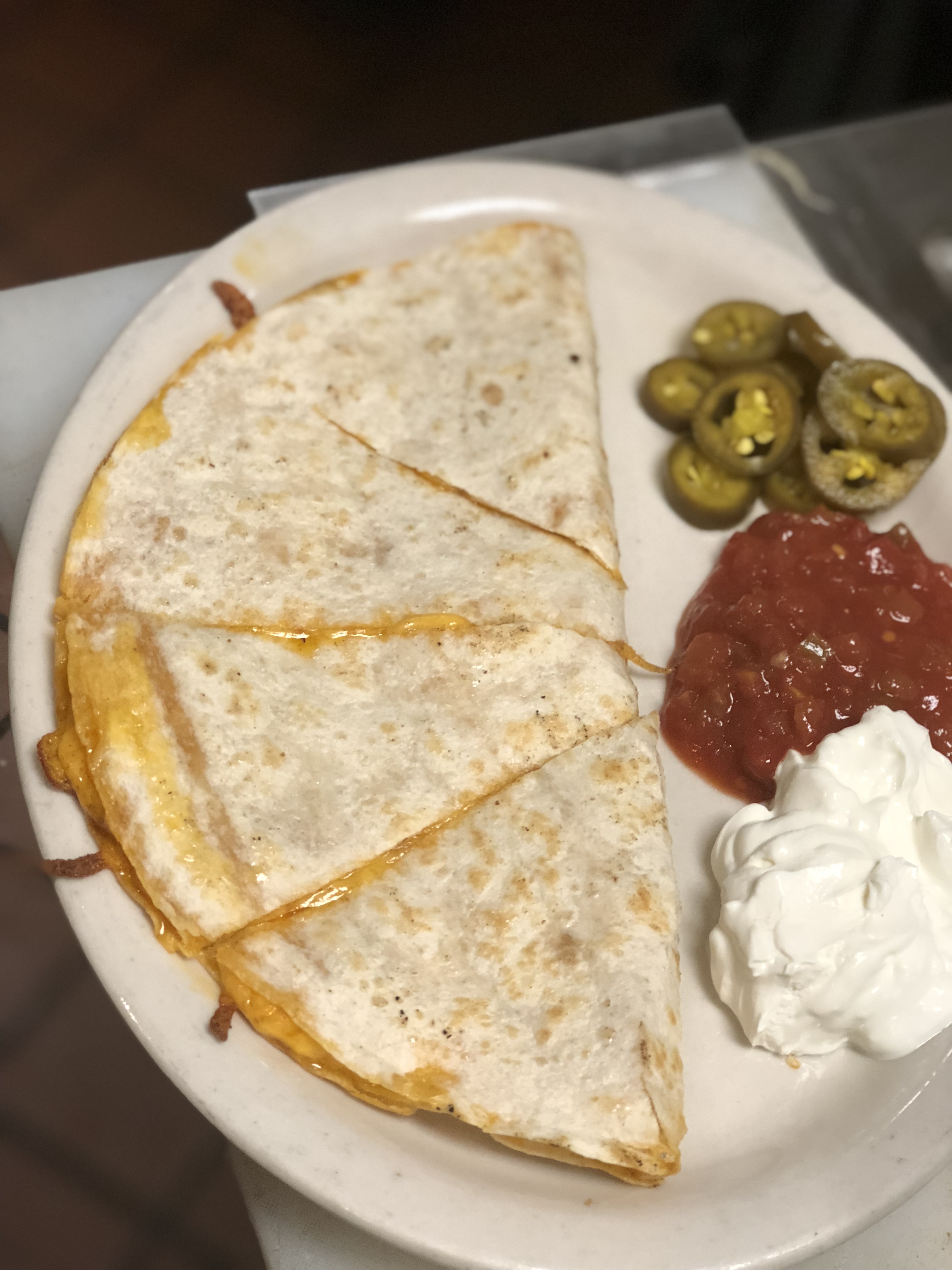 Order Cheese Quesadilla food online from Dominic's Bar & Grille store, Monrovia on bringmethat.com