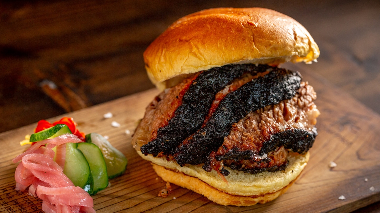 Order Brisket Sandwich food online from Mighty Quinn's Barbeque store, New York on bringmethat.com