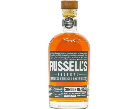 Order Russell's Reserve Single Barrel Rye  750ml (52%ABV) food online from Limoncello store, San Francisco on bringmethat.com
