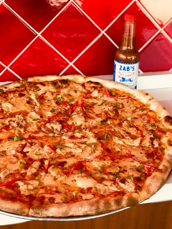 Order Zab's Spicy Chicken Pizza food online from Prime Pizza store, Los Angeles on bringmethat.com