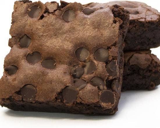 Order *Warm Double Fudge Choc Chip Brownie food online from The Halal Hut store, Centereach on bringmethat.com
