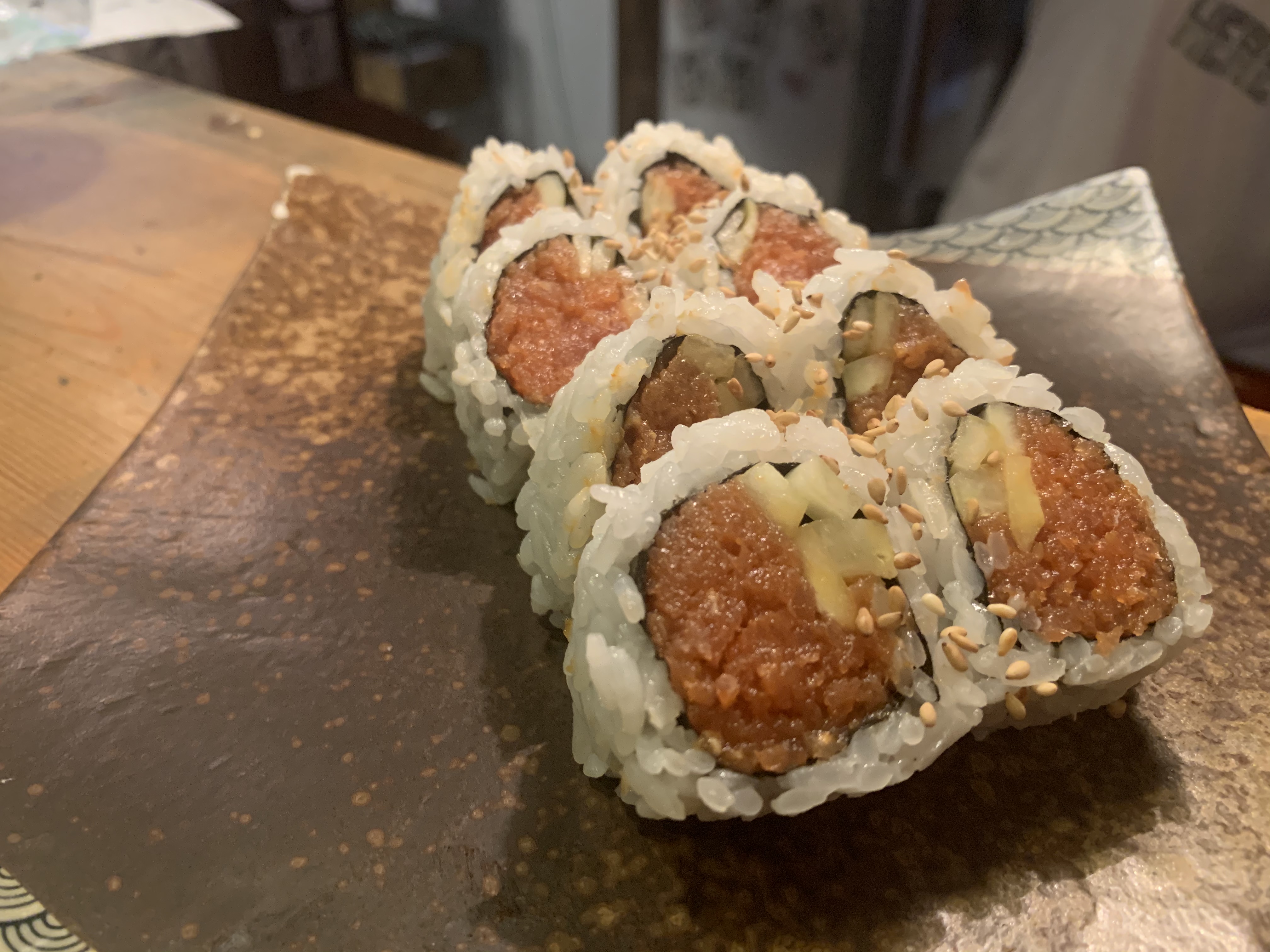 Order Spicy Tuna Roll food online from Kaori Sushi store, Fullerton on bringmethat.com