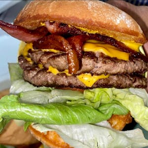 Order Double Cheese Burger food online from Mr Bbq Grill store, Pico Rivera on bringmethat.com
