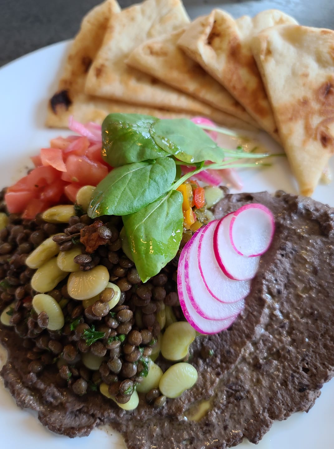Order Black Hummus Plate food online from The Vegan Club store, Cleveland on bringmethat.com