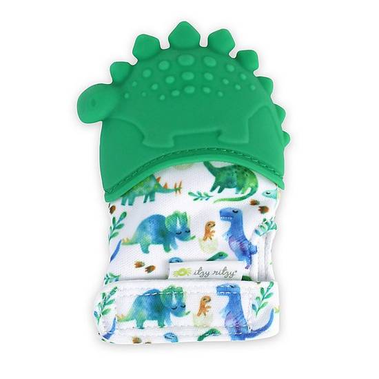 Order Itzy Ritzy® Dinosaur Silicone Teething Mitt in Green food online from Bed Bath & Beyond store, Lancaster on bringmethat.com