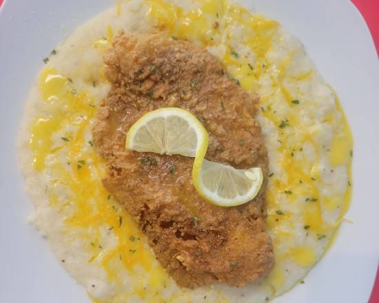 Order Flounder & Grits food online from K Fish n Grits store, Conyers on bringmethat.com